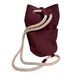 soeur Burgundy Suede Tote Bag